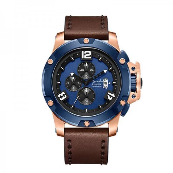 Alexandre Christie AC 6295 Rosegold Blue Brown MCLURBU Alexandre Christie AC 6295 Rosegold Blue Brown MCLURBU